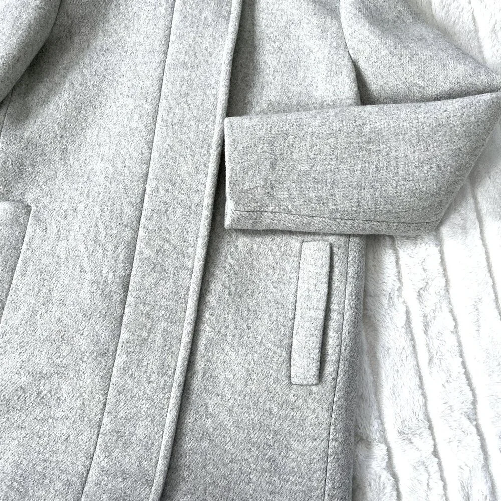 NWT J. Crew Wool-Blend City Coat Peacoat (Gray) 0